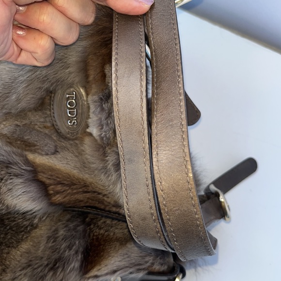 Authentic TOD’S G-Bag Easy Grande Tote/Handbag ~ in Brown Fox Fur - Picture 14 of 16